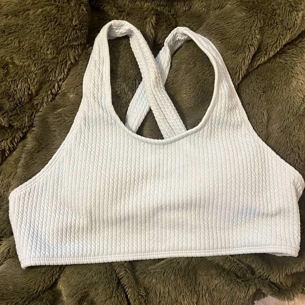 Baby blue bikini top